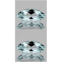 MARQUISE NATURAL LIGHT SKY BLUE AQUAMARINE PAIR