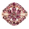 Image 1 : NATURAL PURPLISH PINK RHODOLITE Flower Ring