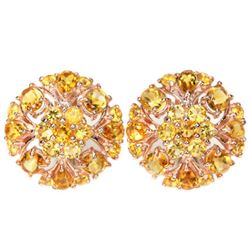 NATURAL AAA ORANGISH YELLOW CITRINE Earrings