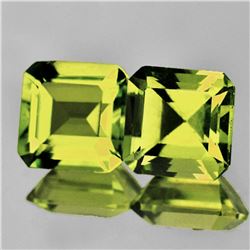 Natural Green Gold Lemon Quartz Pair{Flawless-VVS1}