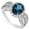 Image 1 : Natural London Blue Topaz Diamond & Solid Gold Ring