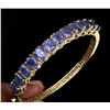 Image 2 : Natural  8x6mm Top Rich Blue Violet Tanzanite Bangle