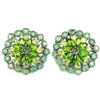 Image 1 : Natural Emerald Peridot & CH-Diopside Earrings