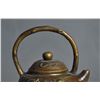Image 2 : Old Chinese Bronze Crane Bat Peach Statue Teapot