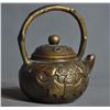 Image 4 : Old Chinese Bronze Crane Bat Peach Statue Teapot