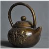 Image 5 : Old Chinese Bronze Crane Bat Peach Statue Teapot