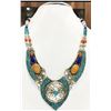 Image 1 : Tibet Hand Made Turquoise & Coral Necklace