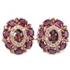 Image 1 : NATURAL PINK RASPBERRY RHODOLITE GARNET Earring