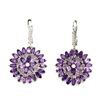 Image 1 : Natural Top Rich Purple Amethyst Earrings