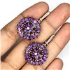 Image 2 : Natural Top Rich Purple Amethyst Earrings