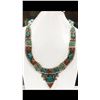 Image 1 : Tibet Hand Made Turquoise & Coral Necklace