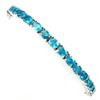 Image 1 : Natural Oval 5x4mm Aaa Neon Blue Apatite Bracelet