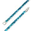 Image 3 : Natural Oval 5x4mm Aaa Neon Blue Apatite Bracelet