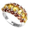 Image 3 : NATURAL ORANGISH YELLOW CITRINE & RHODOLITE Ring
