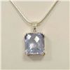 Image 2 : Sterling Silver Ice Blue Topaz Necklace