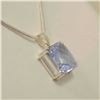 Image 3 : Sterling Silver Ice Blue Topaz Necklace