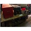 Image 1 : REMAINING CONTENTS ON BENCH INCLUDING HAND TOOLS AND PARTS. COMES WITH MOBILE BENCH
