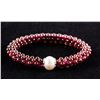 Image 1 : Genuine Garnet & Pearl Bracelet RV $160