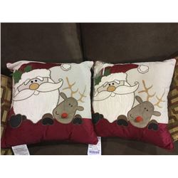 Christmas Throw Pillow Lot of 2