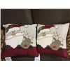 Image 1 : Christmas Throw Pillow Lot of 2