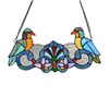 Image 1 : â€œPERCHâ€ Tiffany-glass Window Panel 16x21