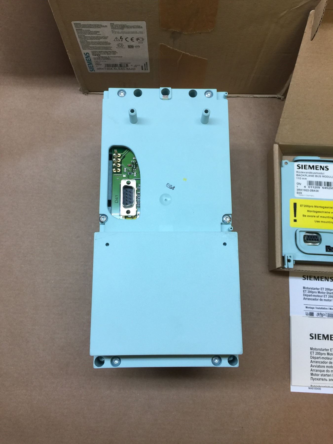 Siemens 3RK1304-5LS40-5AA0 Starter 3 Phase w/ 3RK1922-2BA00 Backplane ...