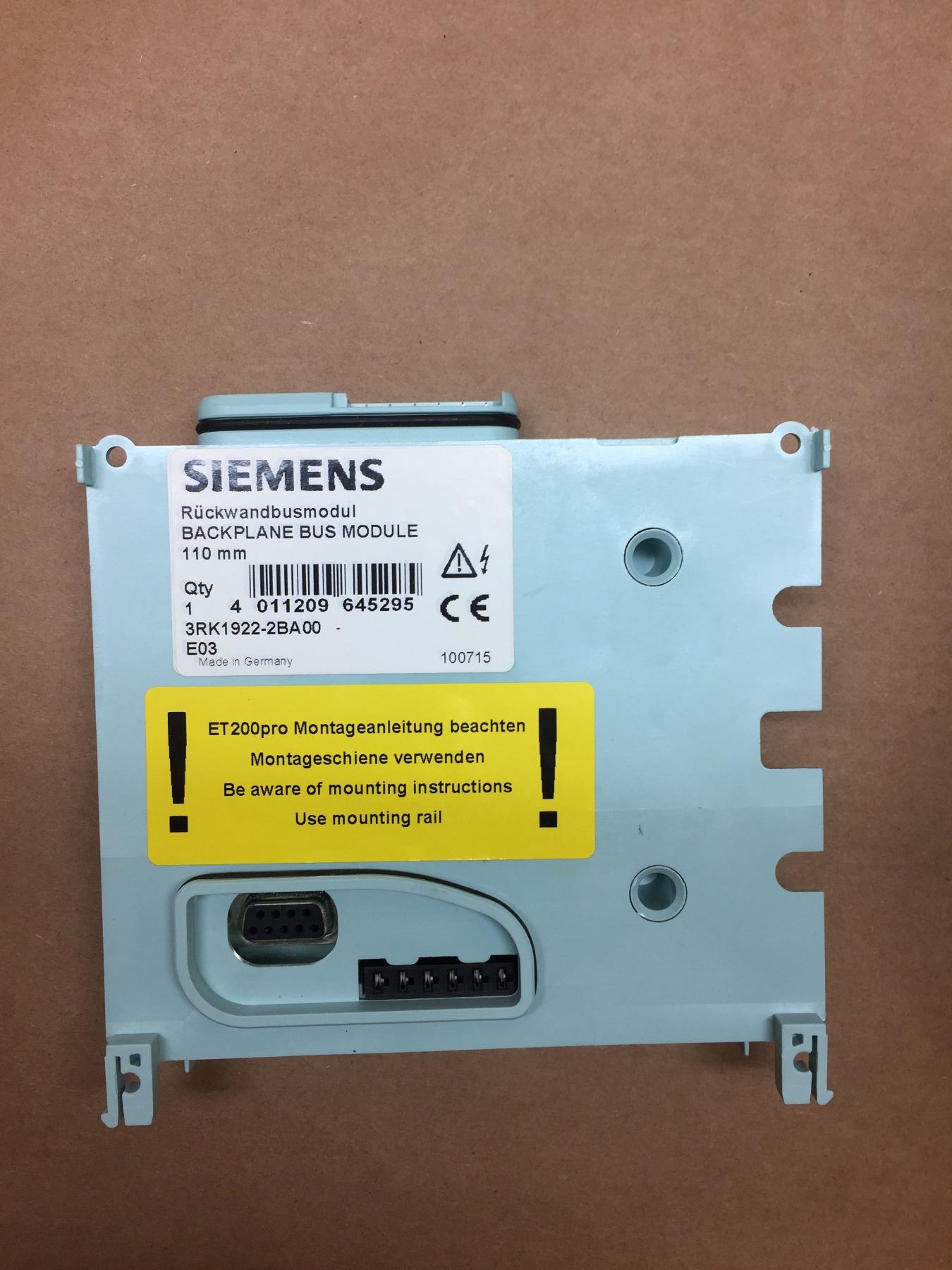 Siemens 3RK1304-5LS40-5AA0 Starter 3 Phase w/ 3RK1922-2BA00 Backplane ...