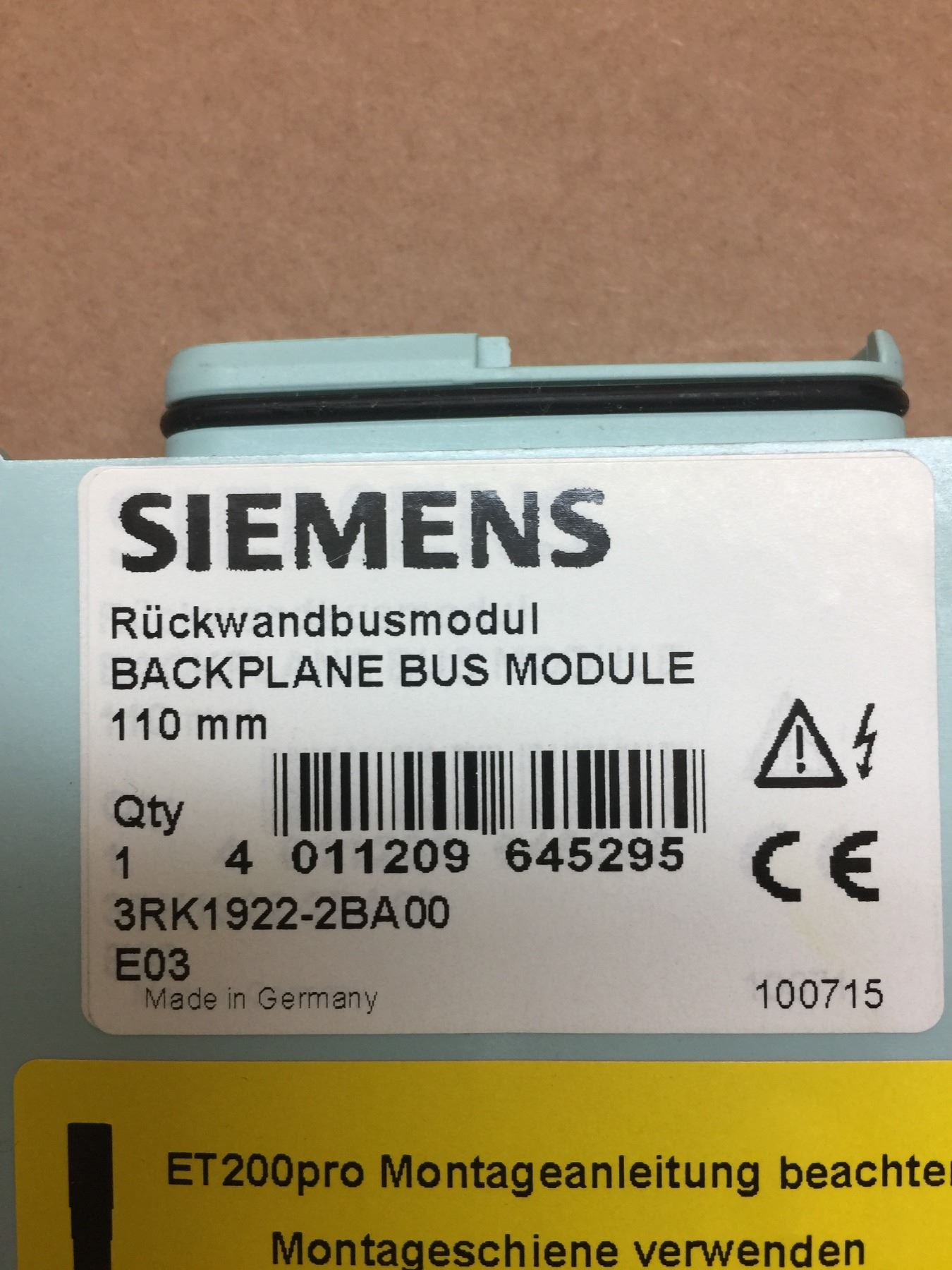 Siemens 3RK1304-5LS40-5AA0 Starter 3 Phase w/ 3RK1922-2BA00 Backplane ...