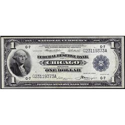1918 $1 Federal Reserve Bank Note Chicago