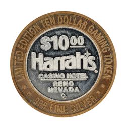 .999 Silver Harrah's Reno, Nevada $10 Casino Limited Edition Gaming Token