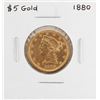Image 1 : 1880 $5 Liberty Head Half Eagle Gold Coin