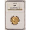 Image 1 : 1909-D $5 Indian Head Half Eagle Gold Coin NGC MS62