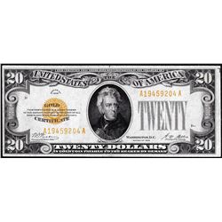 1928 $20 Gold Certificate Note