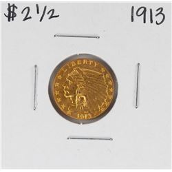 1913 $2 1/2 Indian Head Quarter Eagle Gold Coin