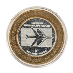 .999 Silver McCarran International Airport Las Vegas, NV $10 Limited Gaming Token