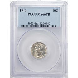 1940 Mercury Dime Coin PCGS MS66FB