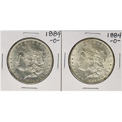 Lot of (2) 1884-O $1 Morgan Silver Dollar Coins