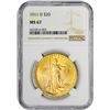 Image 1 : 1911-D $20 St. Gaudens Double Eagle Gold Coin NGC MS67
