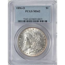 1896-O $1 Morgan Silver Dollar Coin PCGS MS62