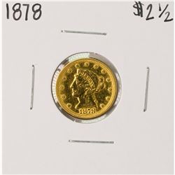 1878 $2 1/2 Liberty Head Quarter Eagle Gold Coin