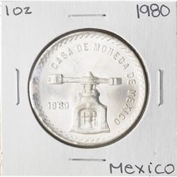 Brilliant Uncirculated 1980 Mexico Una Onza Casas De Moneda Silver Coin