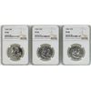 Image 1 : Lot of (3) 1960 Proof Franklin Half Dollar Coins NGC PF66