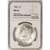 Image 1 : 1882 $1 Morgan Silver Dollar Coin NGC MS63