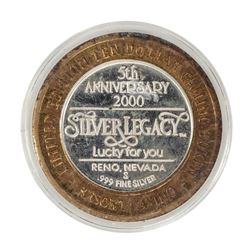 .999 Silver Silver Legacy Reno, Nevada $10 Casino Limited Edition Gaming Token