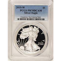 2015-W $1 Proof American Silver Eagle Coin PCGS PR70DCAM