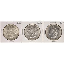 Lot of 1885-1887 $1 Morgan Silver Dollar Coins