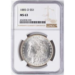 1885-O $1 Morgan Silver Dollar Coin NGC MS63