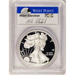 2015-W $1 Proof American Silver Eagle Coin PCGS PR70DCAM W/Miles Standish Signature