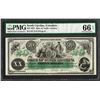 Image 1 : 1872 $20 State of South Carolina Revenue Bond Obsolete Note PMG Gem Uncirculated 66EPQ