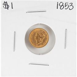 1853 $1 Liberty Head Gold Dollar Coin